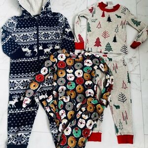 Christmas Kids Pajamas 3 Sets